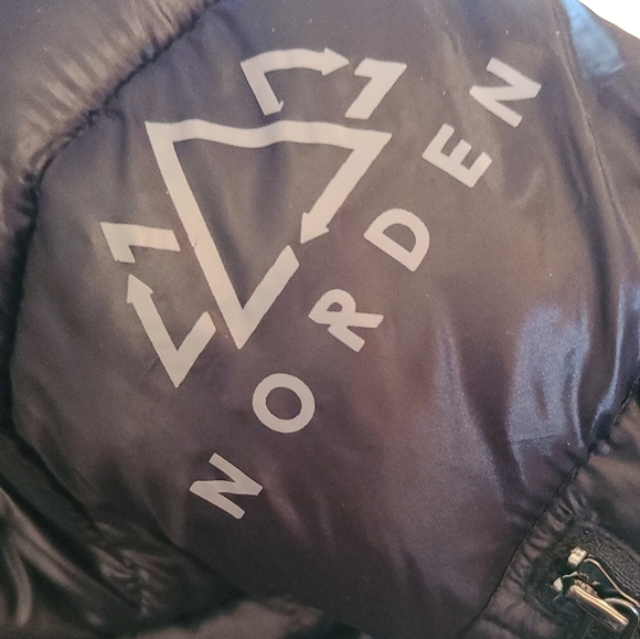 Norden Vegan Black Puffer Parka Coat Jacket Size‎ Small - Picture 7 of 12